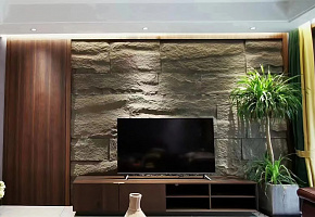 Панель декоративная HLP6012-02 Супер тонкий камень White jade - Фото интерьеров №8